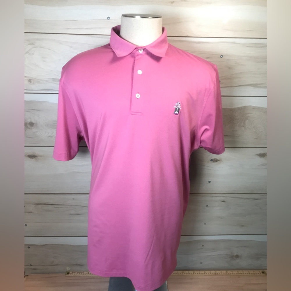Johnnie-O Men’s XL Pink Performance Stretch Short-Sleeve Golf Polo